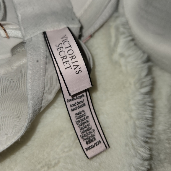 Victoria’s Secret Dream Angels White Floral Embroidered Lined Demi Bra 34DD - Picture 4 of 4